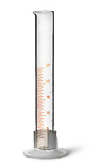 Image showing Empty chemical measuring cylinder