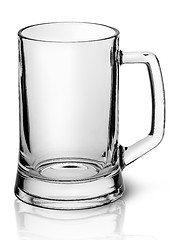 Image showing Empty beer mug top view