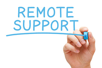 Image showing Remote Support Blue Marker