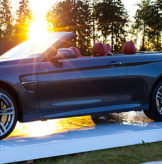 Image showing cabriolet car and the sun