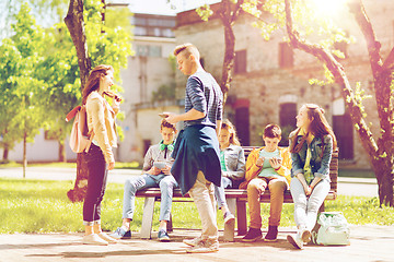 Image showing group of teenage students at school yard