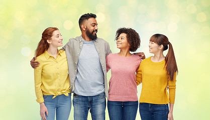 Image showing international group of happy smiling people