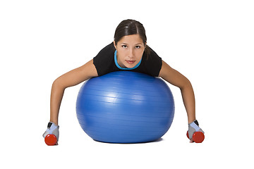 Image showing Girl exercising