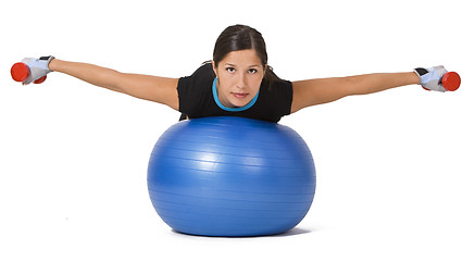 Image showing Girl exercising