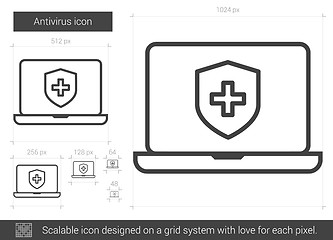 Image showing Antivirus line icon.