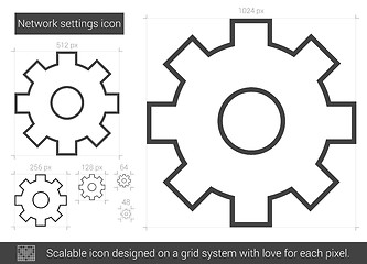 Image showing Network settings line icon.