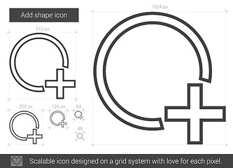 Image showing Add shape line icon.