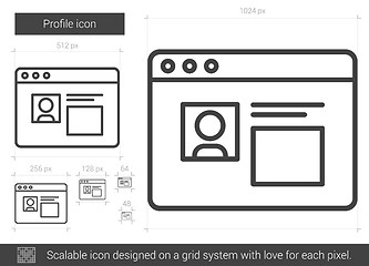 Image showing Profile line icon.