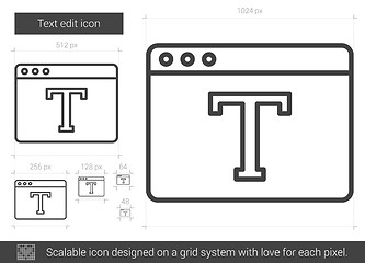 Image showing Text edit line icon.