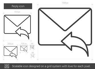 Image showing Reply line icon.