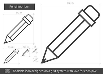Image showing Pencil tool line icon.