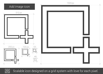 Image showing Add image line icon.