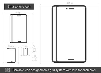 Image showing Smartphone line icon.