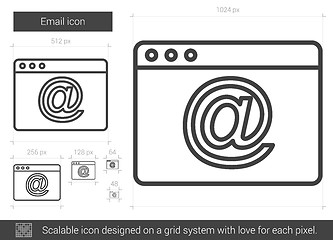 Image showing Email line icon.