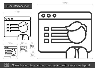 Image showing User interface line icon.