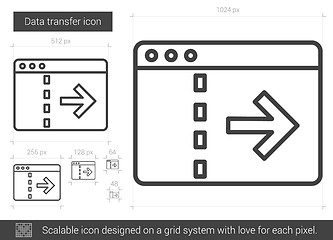 Image showing Data transfer line icon.