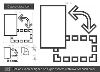 Image showing Object rotate line icon.