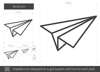 Image showing Send line icon.