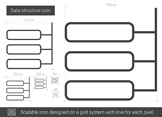 Image showing Data structure line icon.