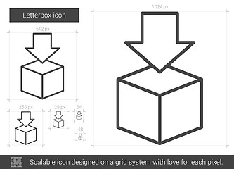 Image showing Letterbox line icon.