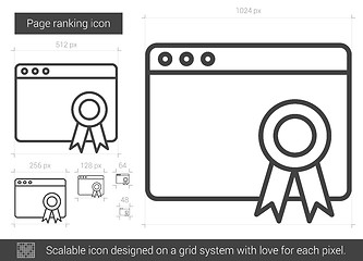 Image showing Page ranking line icon.