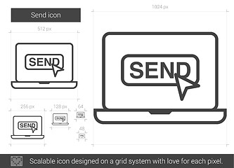 Image showing Send line icon.