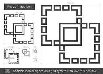 Image showing Resize image line icon.