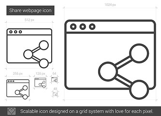 Image showing Share webpage line icon.