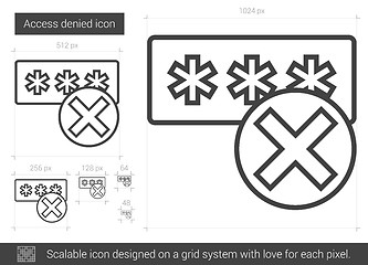 Image showing Access denied line icon.