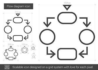 Image showing Flow diagram line icon.