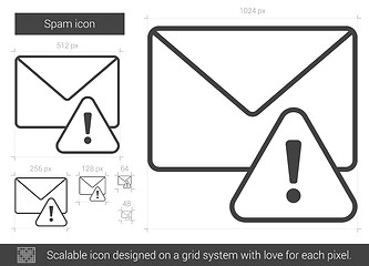 Image showing Spam line icon.