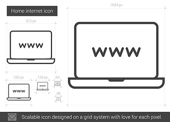 Image showing Home internet line icon.