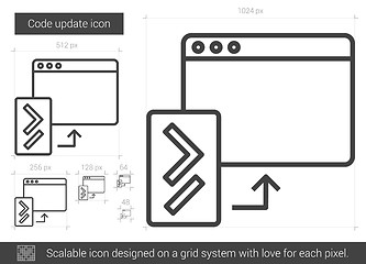 Image showing Code update line icon.