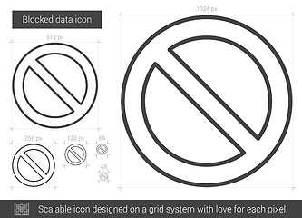 Image showing Blocked data line icon.