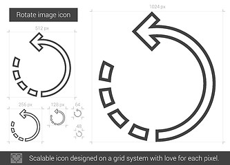 Image showing Rotate image line icon.