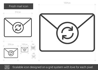 Image showing Fresh mail line icon.