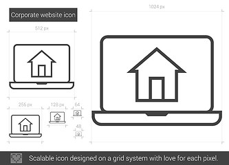 Image showing Corporate website line icon.