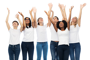 Image showing international group of happy smiling women