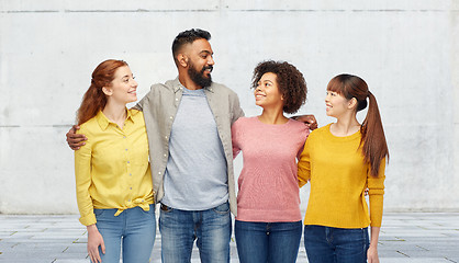 Image showing international group of happy smiling people