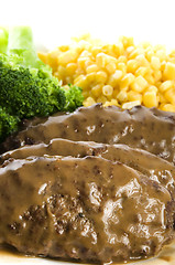 Image showing salisbury steak dinner