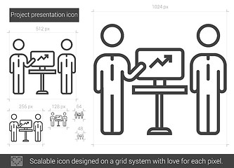 Image showing Project presentation line icon.