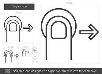 Image showing Drag right line icon.