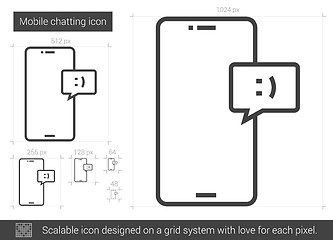 Image showing Mobile chatting line icon.