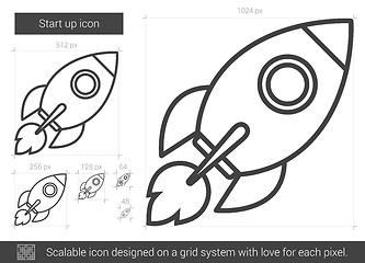Image showing Start up line icon.