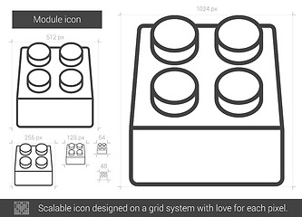 Image showing Module line icon.