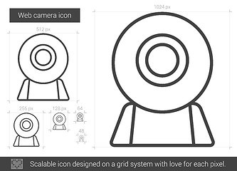 Image showing Web camera line icon.