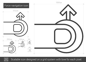 Image showing Force navigation line icon.