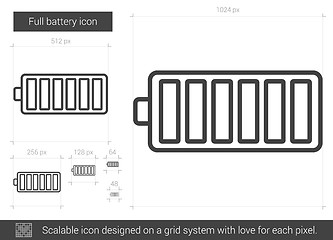 Image showing Full battery line icon.