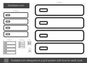 Image showing Database line icon.