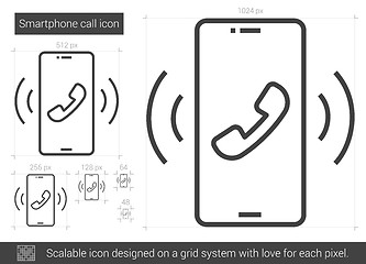 Image showing Smartphone line icon.